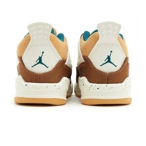 Toddler Jordan 4 Retro Cacao Wow/Geode Teal